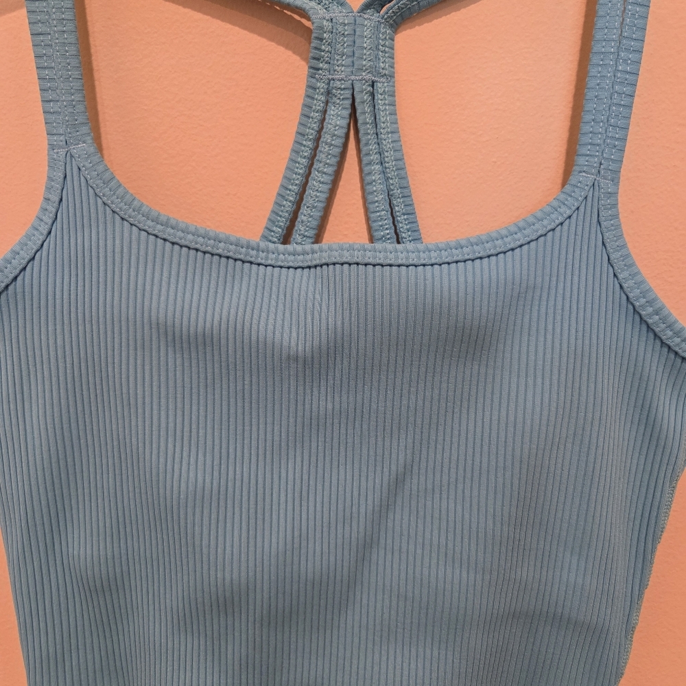 Carbon38 Turquoise Ribbed Tank - Picture 5 of 7